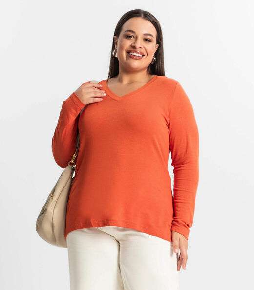 Image_Blusa Manga Longa Visco Tricot Secret Glam Laranja