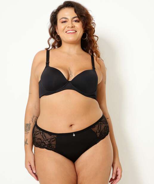 Kit 2 Calcinhas Plus Size Biquíni Recorte Marisa