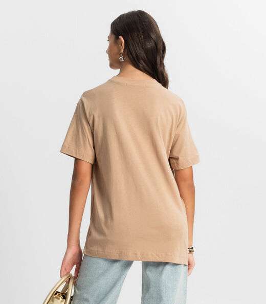 T - Shirt Juvenil Feminina Minty Marrom