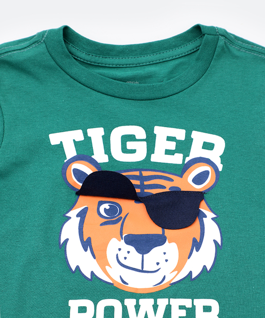 Camiseta Infantil Interativa Manga Longa Marisa Tam 1 a 3 Verde