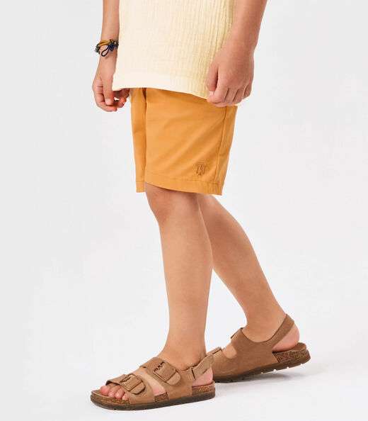 Conjunto Infantil Camisa Com Bermuda Trick Nick Bege