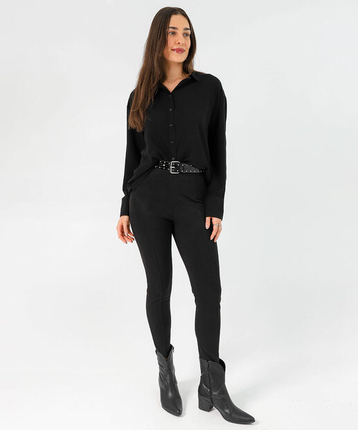 Image_Calça Feminina Legging Suede Marisa Preto