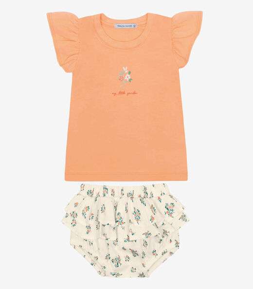 Image_Conjunto Infantil Blusa Com Calcinha Trick Nick Laranja