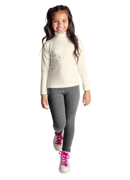 Legging Infantil Feminina Molecotton Rovitex Kids Cinza
