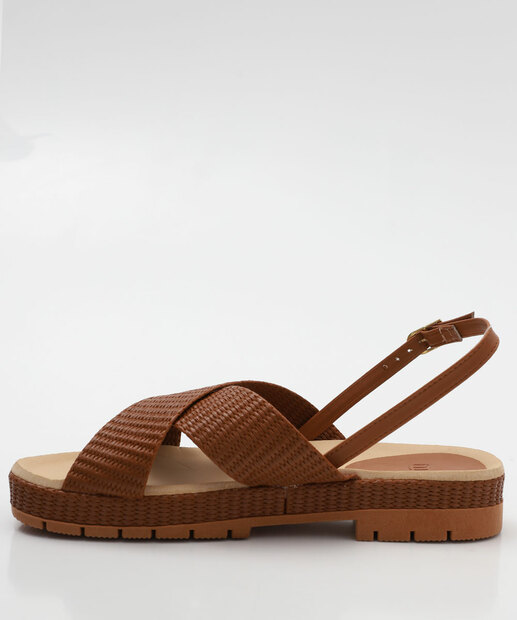 Sandália Flatform Feminina Marisa Marrom