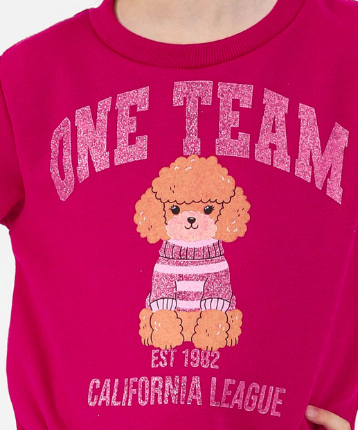 Blusa Infantil Moletom Tam 4 a 10 Rosa