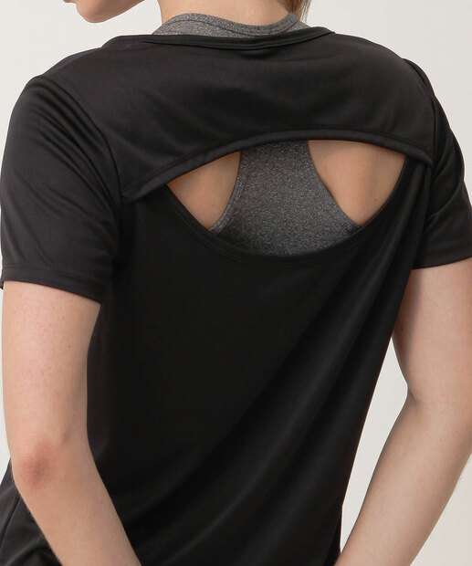 Blusa Feminina Fitness Marisa Preto