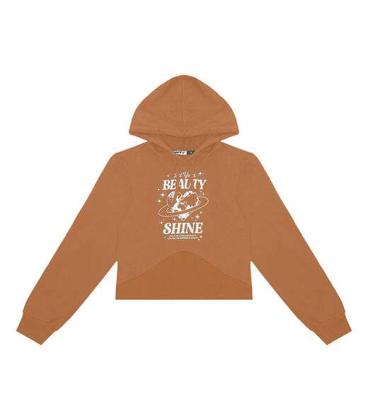 Blusão Juvenil Feminino Com Capuz Minty Marrom