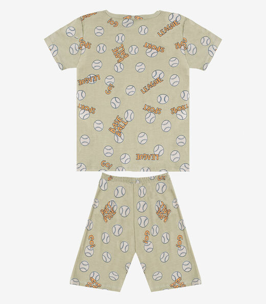Pijama Infantil Masculino Em Cotton Select Verde