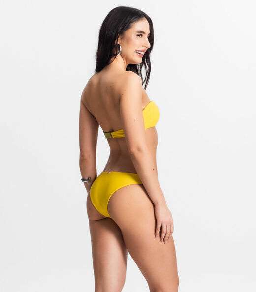 Conjunto Biquíni Com Alça Removível Bela Gaia Amarelo