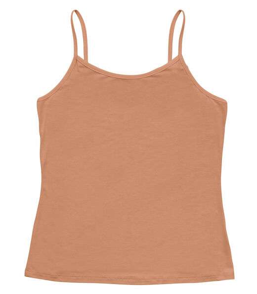 Blusa de Alça Feminina Viscotorcion Básica Rovitex Marrom