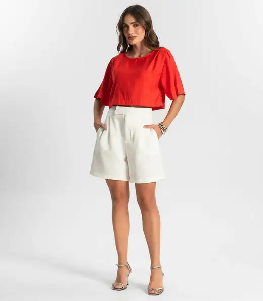 Blusa Feminina  Alfaiataria Endless Laranja