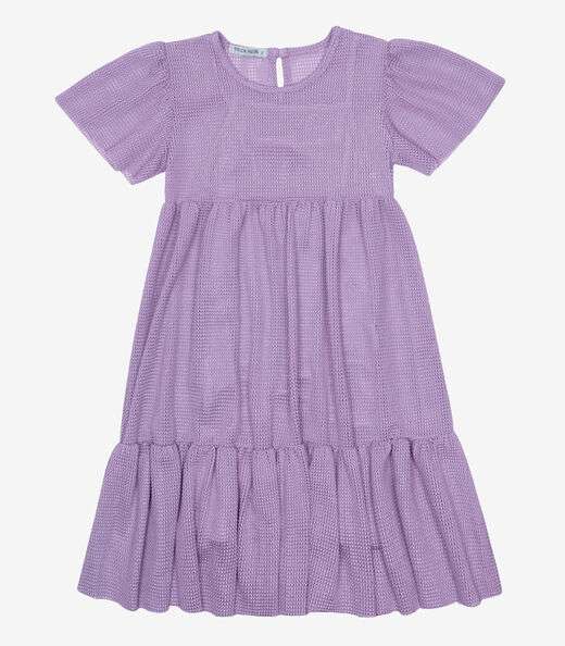 Vestido Midi Com Sobreposicao Trick Nick Roxo