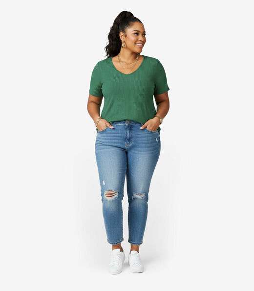 Blusa Feminina Plus Size da Infinita Cor Verde
