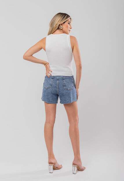 Regata Tricot Texturizada Branco Salvatore Fashion