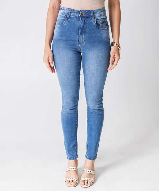 Calça Jeans Skinny Feminina Marisa Azul