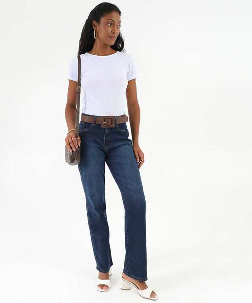 Blusa Feminina Canelada Manga Curta Marisa