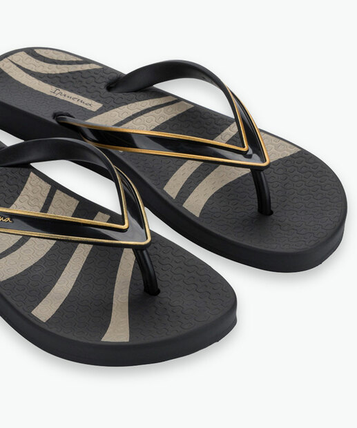Chinelo Ipanema Feminino Anatômico Linea Preto