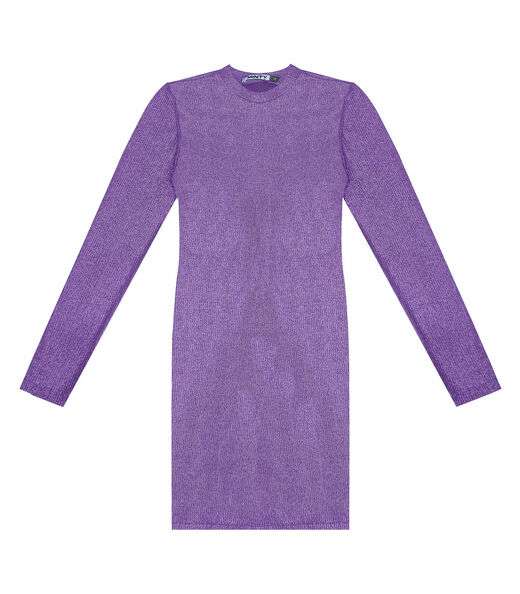 Vestido Juvenil Em Ribana Canelada Minty Roxo