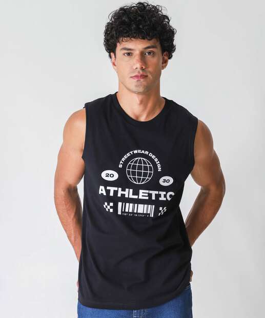 Image_Regata Masculina Machão Estampa Frontal Marisa Preto