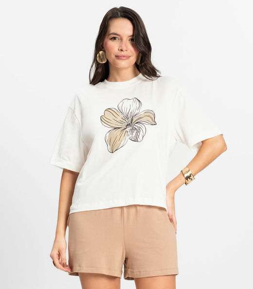 Image_T- Shirt Box Feminina em Meia Malha Rovitex Bege