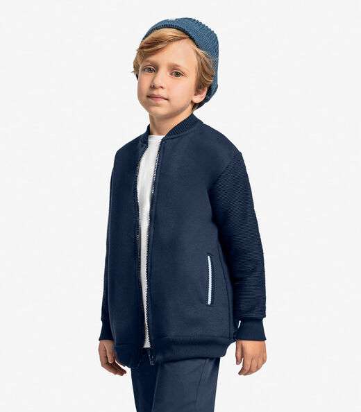Jaqueta Infantil Masculina Bomber Trick Nick Azul