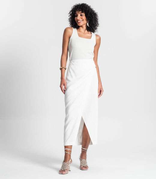 Regata Feminina Em Ribana Canelada Lurex Rovitex Bege