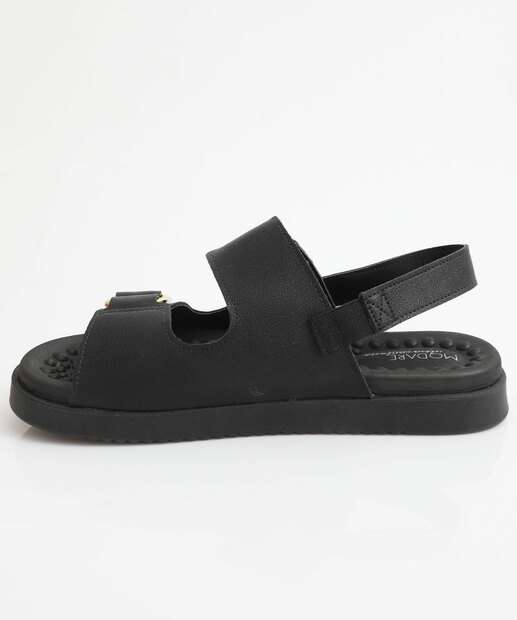 Sandália Flatform Feminina Fivela Modare Preto