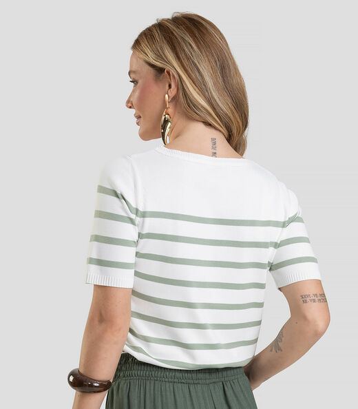 Blusa Feminina Em Tricot De Fio Modal Dianna Verde