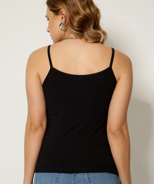 Blusa Regata Feminina Básica Alças Finas Marisa