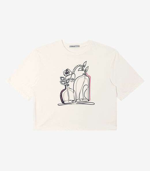 Camiseta T-shirt Feminina Endless Bege