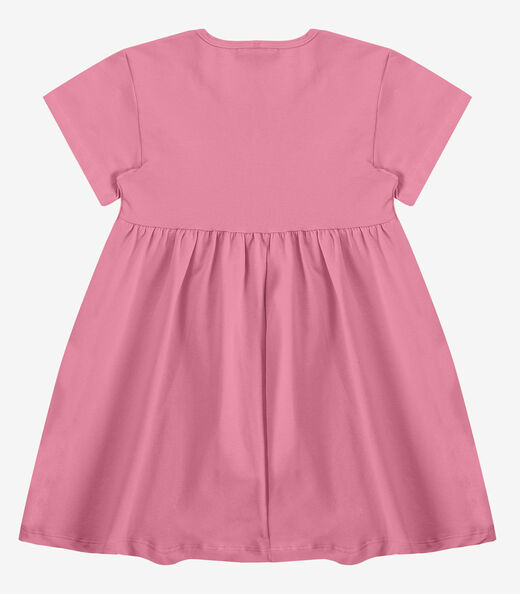 Vestido Infantil em Molecotton Select Rosa
