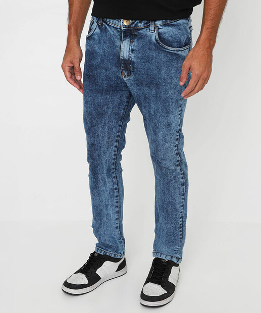 Calça Masculina Jeans Skinny Jezzian Azul