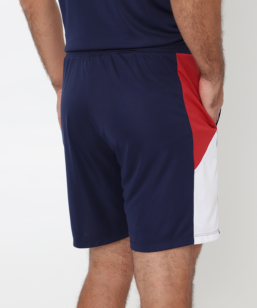 Bermuda Masculina Fitness Recorte Bolsos Marisa Azul