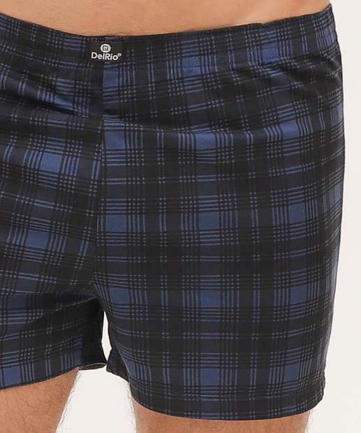 Cueca Masculina Samba Canção Xadrez Delrio
