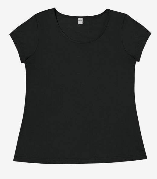 Blusa Feminina Viscotorcion Básica Rovitex Preto