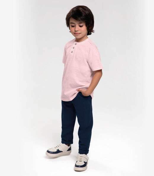 Calça Infantil Masculina Em Linho Trick Nick Azul