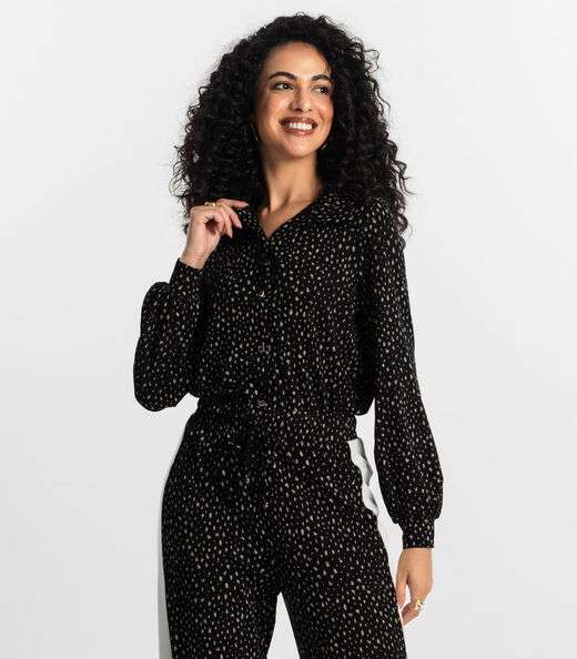 Image_Camisa  Estampada Feminina Rovitex Preto