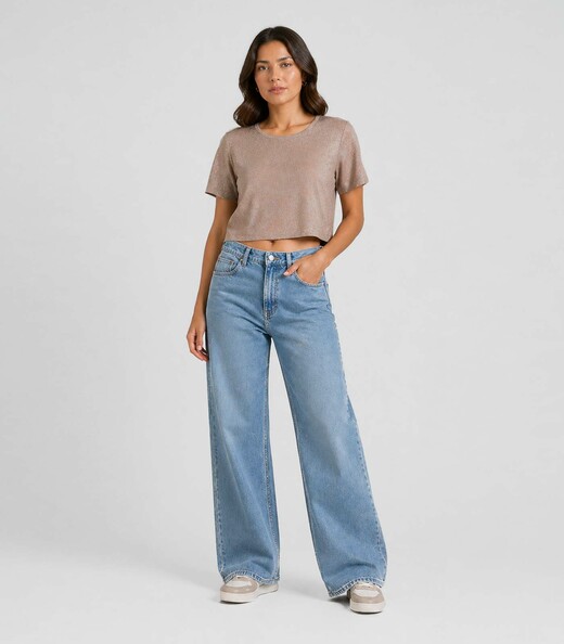 Blusa Feminina Em Tecido Sideral Infinita Cor Marrom