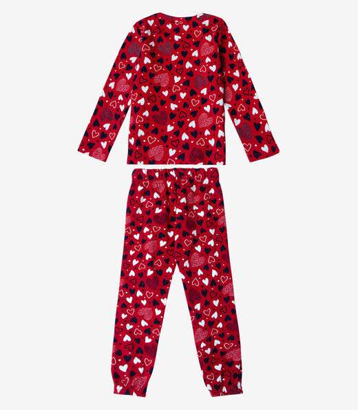 Pijama Infantil Feminino Estapado Select Vermelho