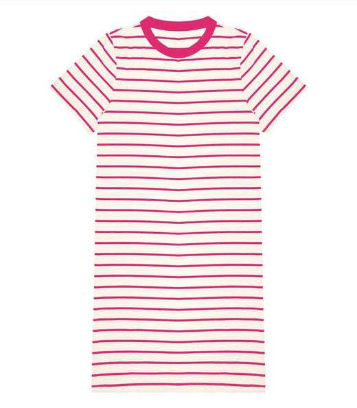 Vestido Feminino Listrado Rovitex Rosa