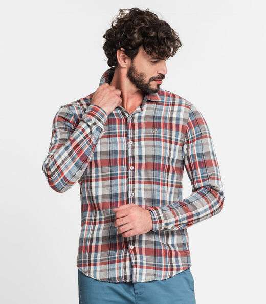 Camisa Masculina Manga Longa Diametro Preto