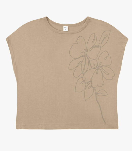 Blusa Feminina Visco Tricot Com Estampa Rovitex Marrom