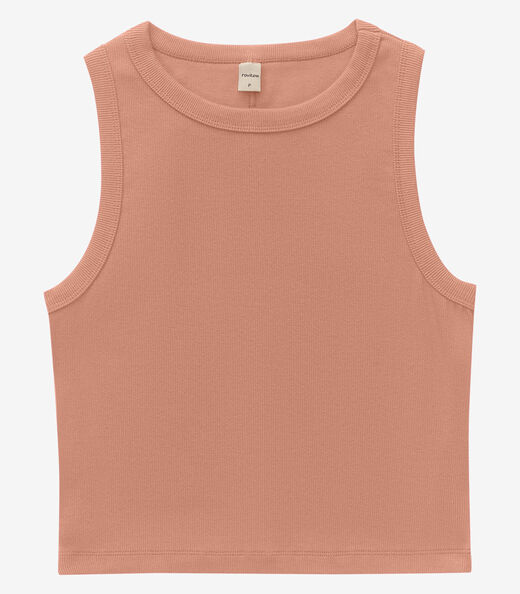 Regata Cropped Feminina Ribana Rovitex Marrom