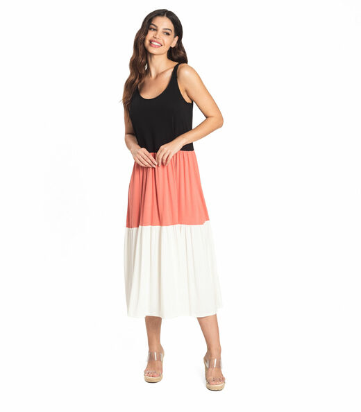 Vestido Midi Recortes Rovitex Preto