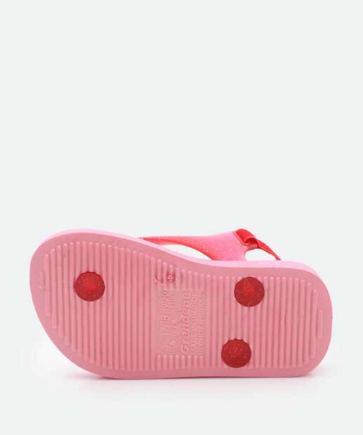 Chinelo Ipanema Infantil Bebê Estampada Rosa