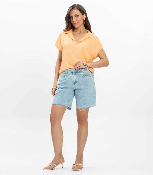 Polo Viscose Modena Feminino Endless Laranja