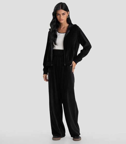 Image_Calça Feminina Pantalona em Plush Dianna Preto