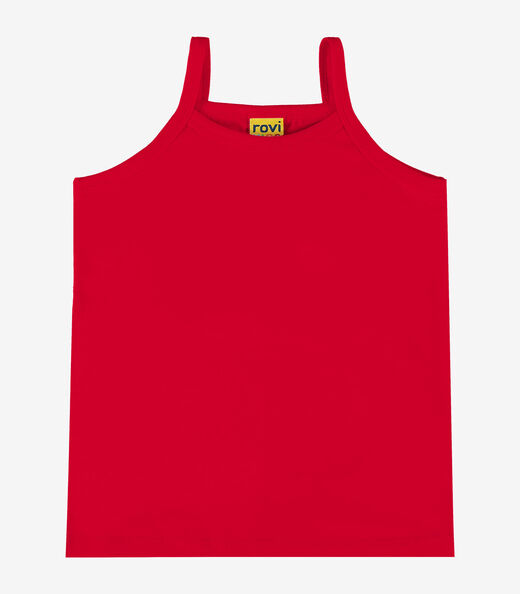 Regata De Alça Infantil Feminina Rovi Kids Vermelho