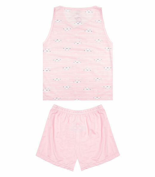 Pijama Juvenil Feminino Regata Estampado Jucatel Rosa